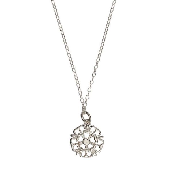 Westminster Abbey Sterling Silver Tudor Rose Filigree Necklace