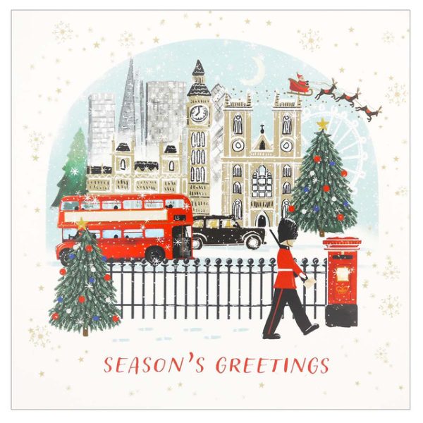 Westminster Abbey Snow Globe Pack of 10 Christmas Cards