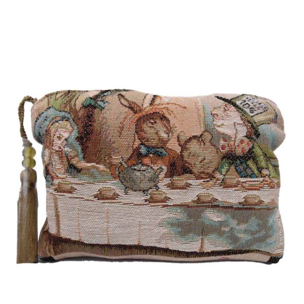 Alice in Wonderland Tea Party Tapestry Cosmetic Bag