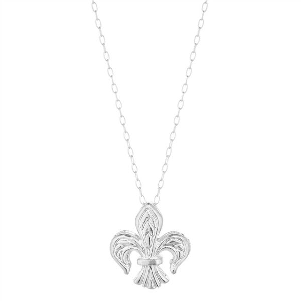 Silver Fleur de Lys Necklace