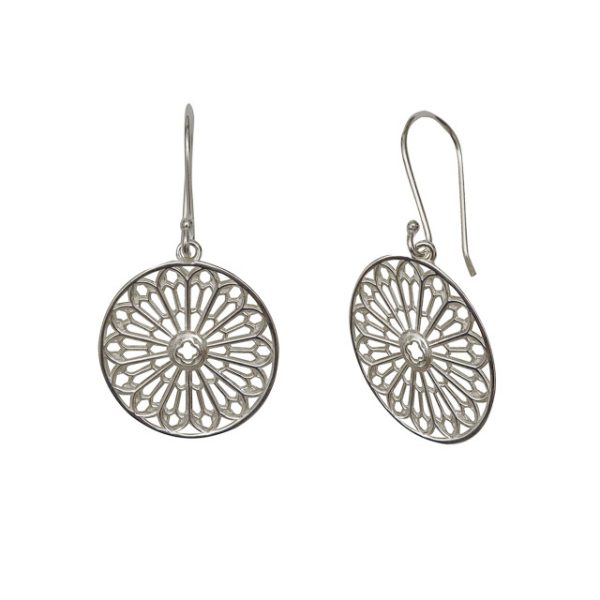 Westminster Abbey Rose Window Sterling Silver Earrings